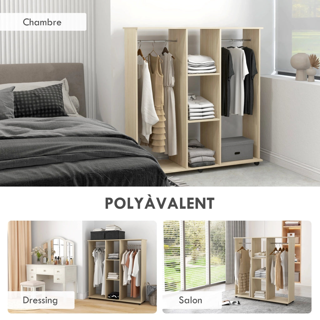 Armadio Scorrevole ¨C zephmum ¨C Legno Naturale 120x40x128 cm