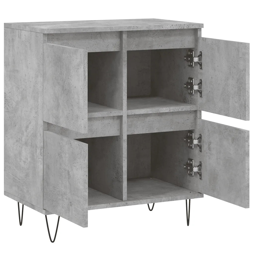 Credenza-Buffet-Armadio da cucina Grigio Cemento 60x35x70 cm in Legno Multistrato 626176