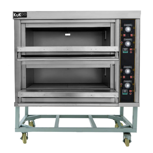 Forno Pizza Professionale Doppia Camera Elettrico 400°C 12 Pizze
