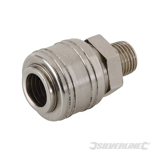 Raccordo con filettatura maschio e attacco rapido 1/4" BSP Silverline