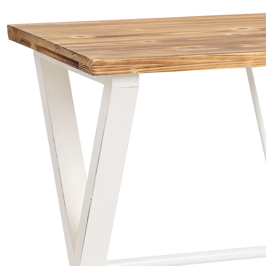 Console in legno e metallo laccato bianco 106x40x76,5h cm
