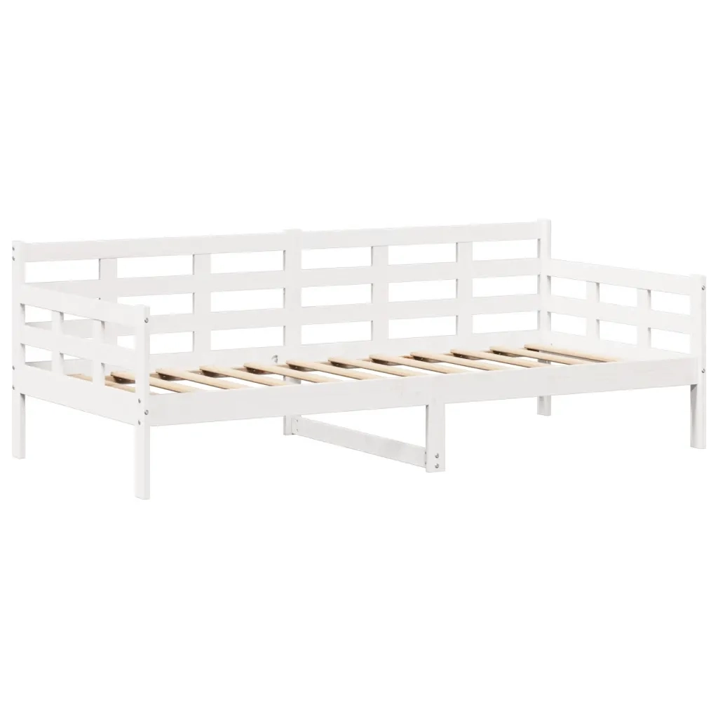 vidaXL Set Dormeuse e Panca con Tetto Bianco 80x200cm Massello Pino