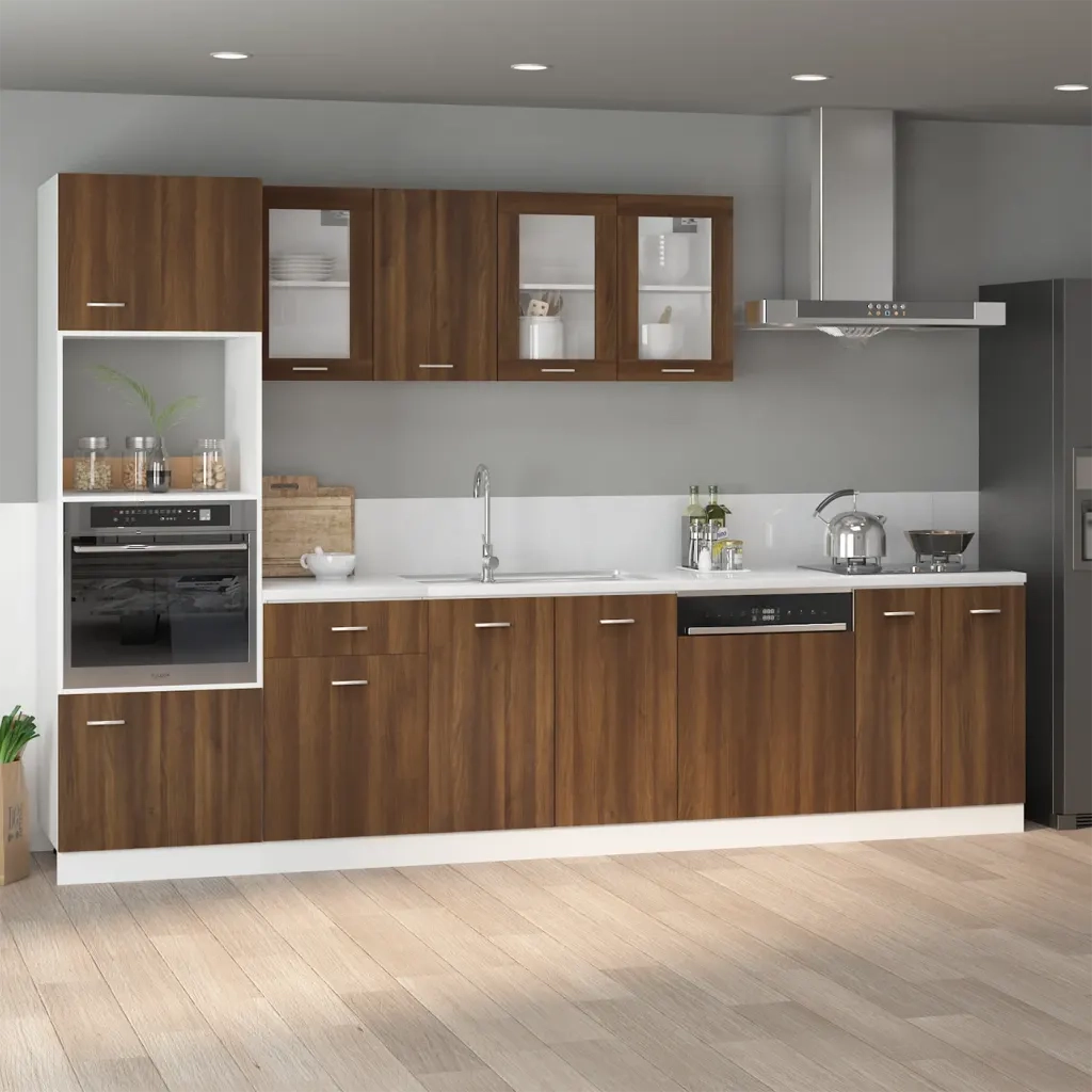 Mobiletto Rovere Marrone 80x46x81,5 cm in Legno Multistrato cod mxl 78653