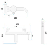 Rubinetto Da Vasca Rea Lungo Diamond Chrome