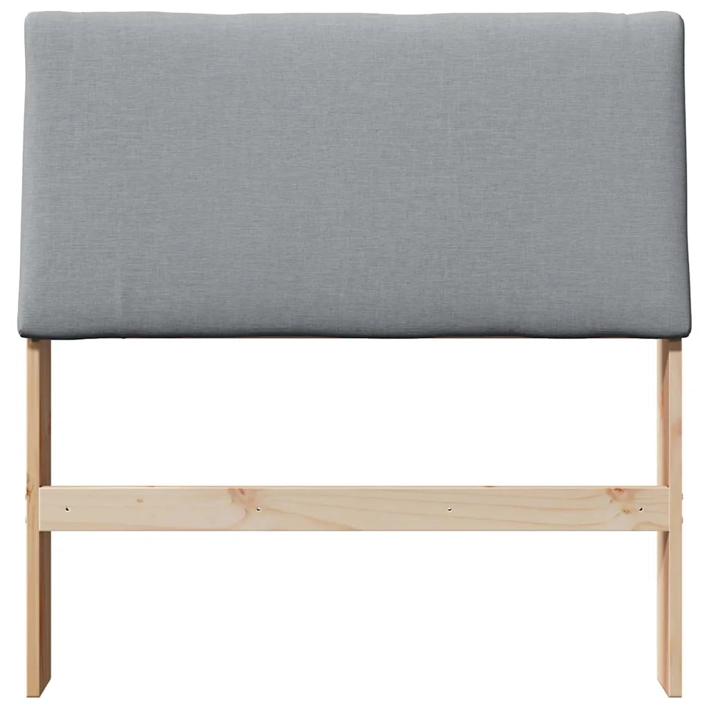 Testiera | Testata imbottita Grigio chiaro 90 cm Pino massello
