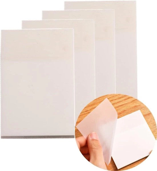 Nota trasparente autoadesiva - riutilizzabile - 200 fogli - colorati - dimensioni 75 x 50 mm