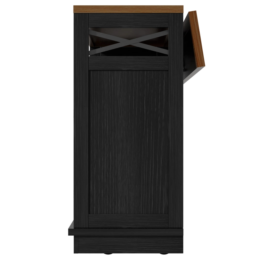 ISOLA CUCINA 118x43x98 cm Nero MDF e metallo