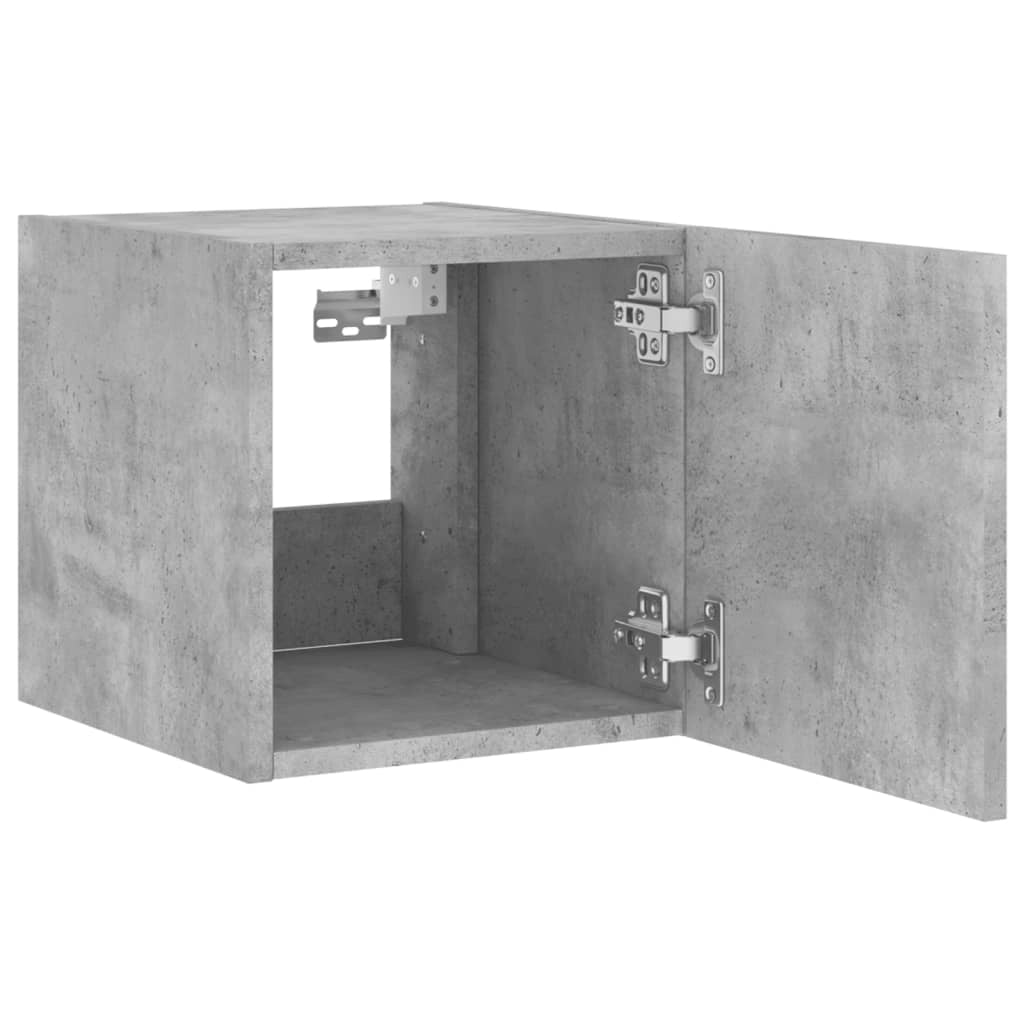 Mobile TV multimediale mensola TV credenza TV mobile TV da parete per sala da pranzo soggiorno camera da letto con luci LED 30,5 x 35 x 30 cm grigio 02_0027872