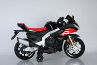 Moto Elettrica per Bambini 12V con Licenza Aprilia RSIV Small Nera