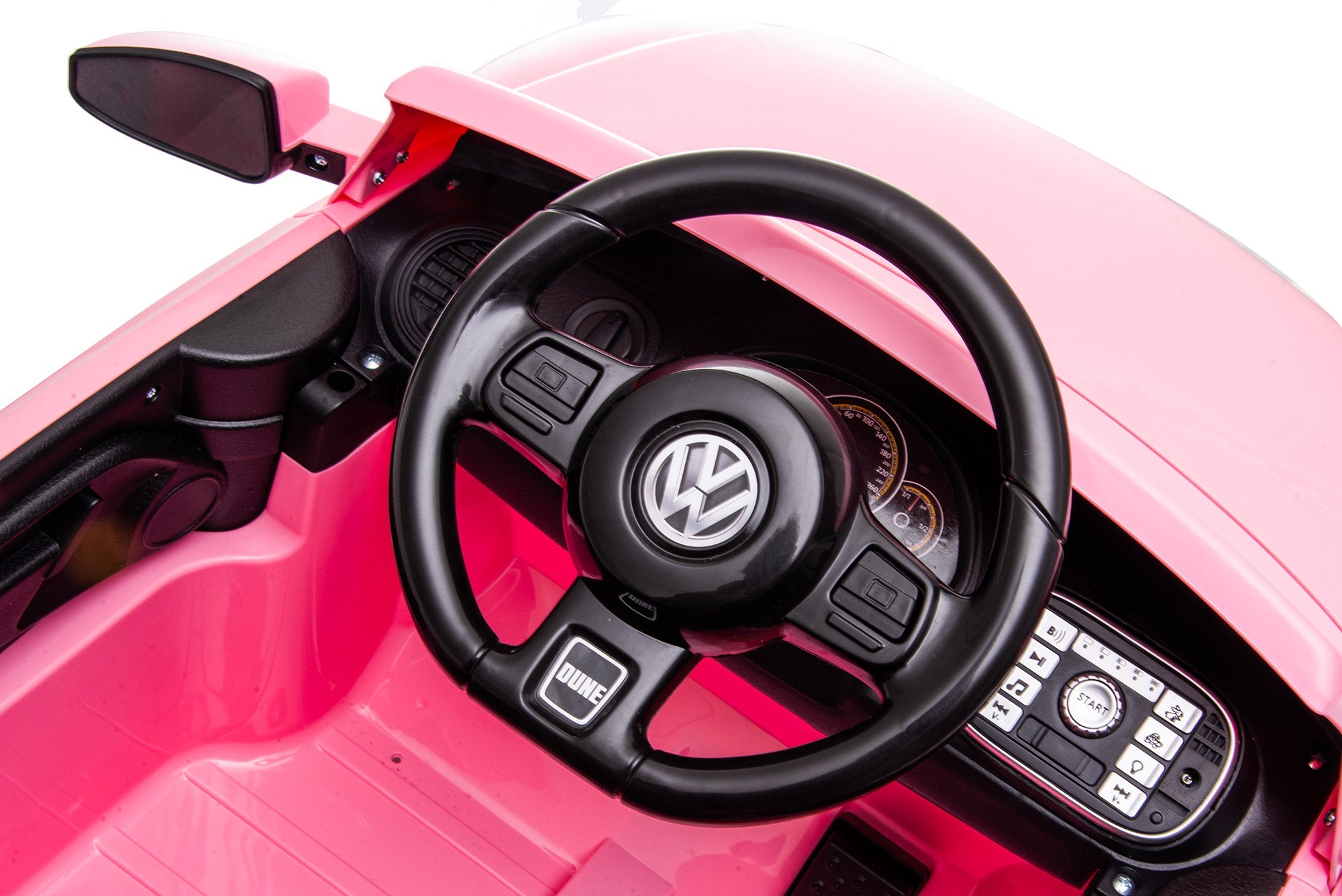 Macchina Elettrica per Bambini 12V con Licenza Volkswagen Maggiolino Beetle Small Rosa