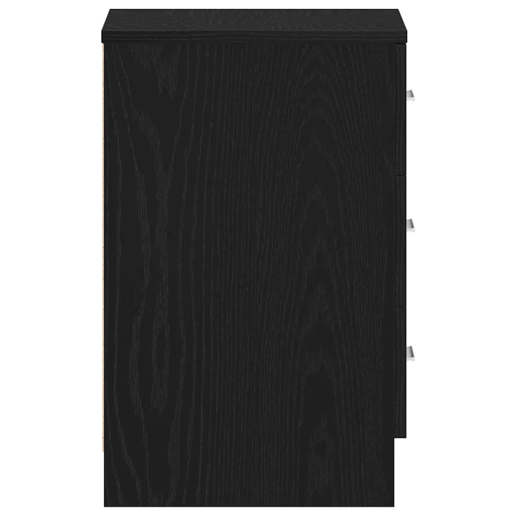 Comodini 2 pz rovere Nero 38x35x55 cm in Legno Multistrato 862429