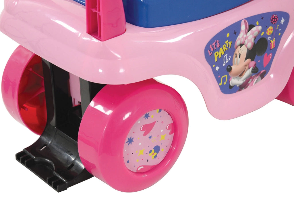 Macchina Cavalcabile per Bambini Volante Direzionabile Vano Contenitore e Telefono Disney Minnie Rosa