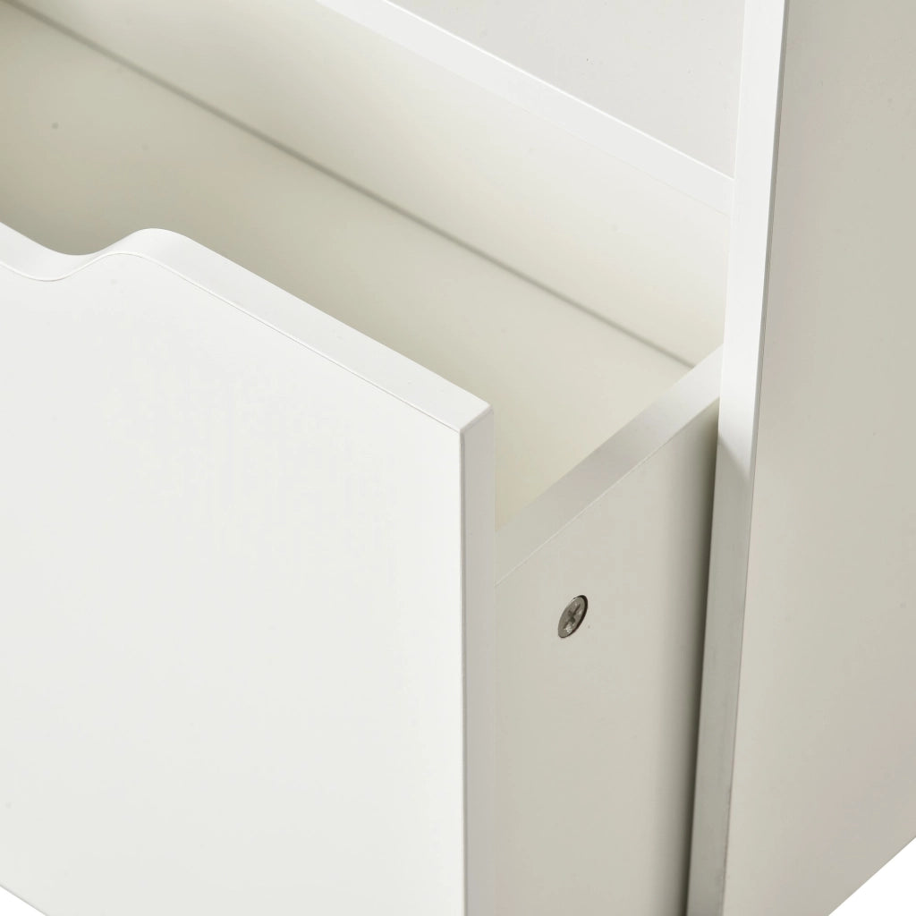 EasyComfort Piccola Libreria per Bambini con Ripiani e Cassetto in MDF, 60x29.9x90cm, Bianco