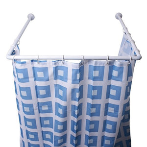 MSV Asta bar per tenda doccia angolare da fissare in Alu 80x80x80cm Bianco