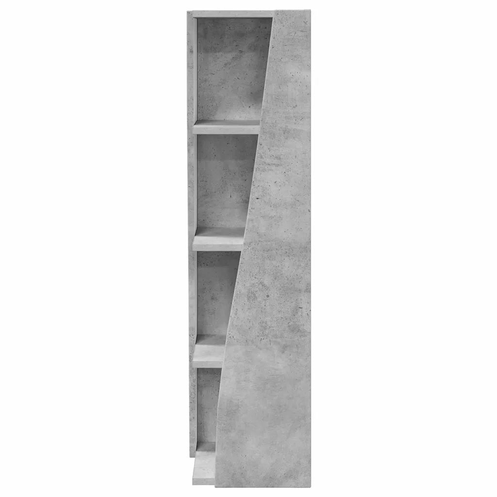 Mobile angolare Grigio cemento 27,5x27x102cm Legno multistrato