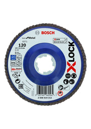 2608619212 - Dischi lamellari X-LOCK, versione dritta, piastra in plastica Ø125 mm, G 120, X571, Best for Metal, 1 pz. D