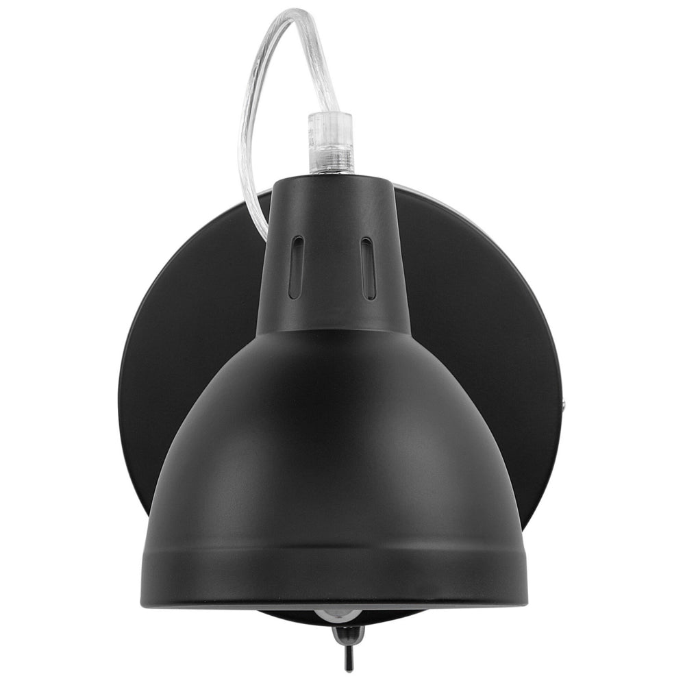 Lampada da parete applique estensibile metallo nero 33 cm orientabile industriale