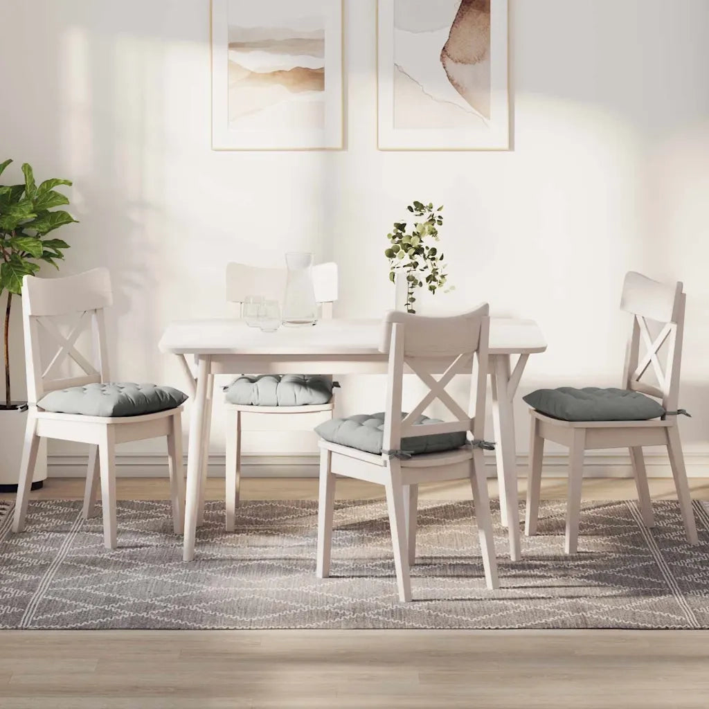 Cuscini per Seduta 4 pcs Grigio chiaro 40 x 40 x 6 cm