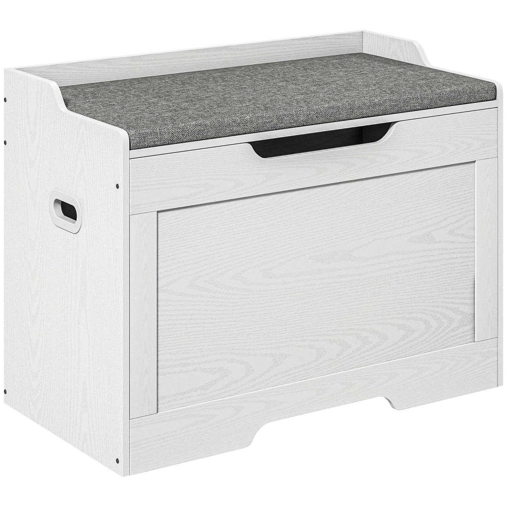 Panca contenitore con cuscino ¨C Xylo ¨C bianco 103L