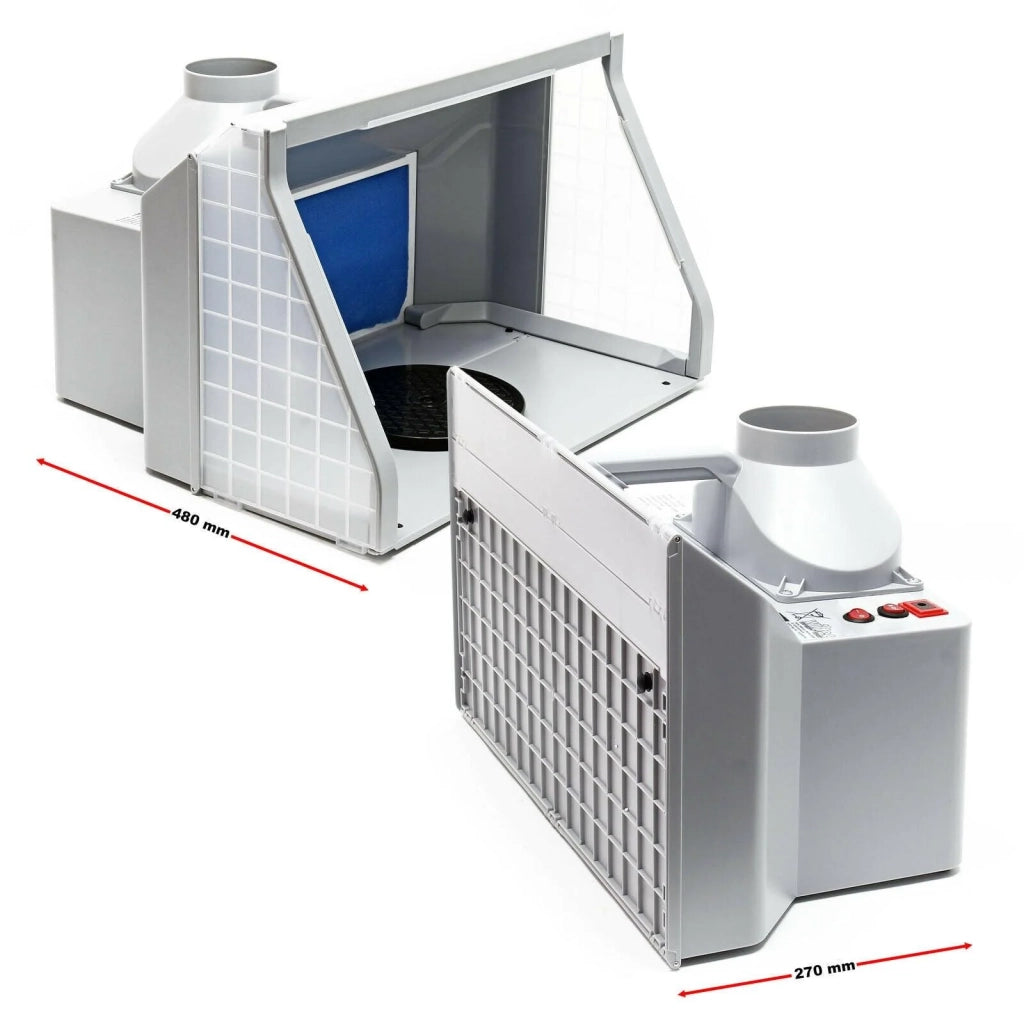 Cabina di aspirazione a doppia ventilazione a LED da 9 m³/min con interruttore regolabile a 2 livelli 16_0002402