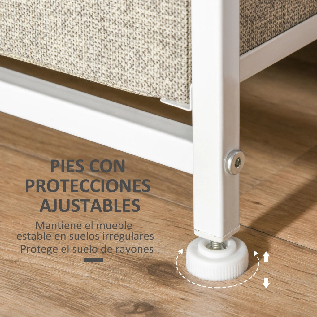 Cassettiera con 7 cassetti in tessuto ¨C Minimal ¨C 63,5x30x71 cm grigio