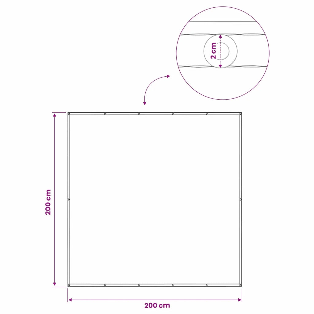 Schermo di Privacy per Balcone 200 x 200 cm 42036726