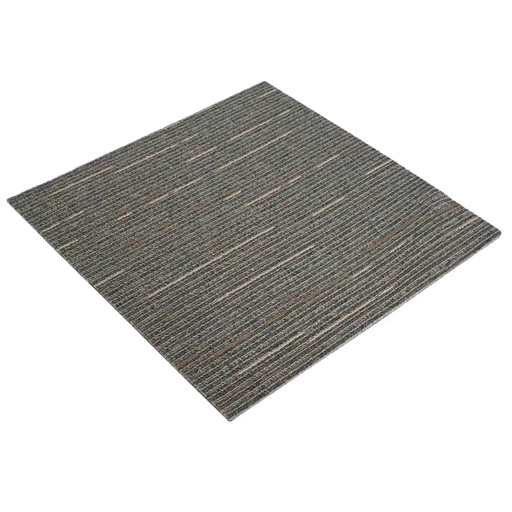 Piastrella per Tappeto Striato Marrone Scuro 50 x 50 cm 4 pz CFW3189013