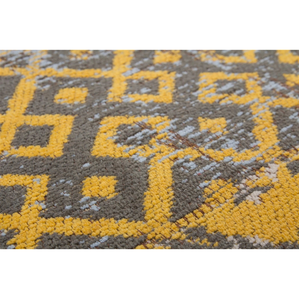 Tappeto Jacquard 150 Gold in Cotone Effetto Patchwork