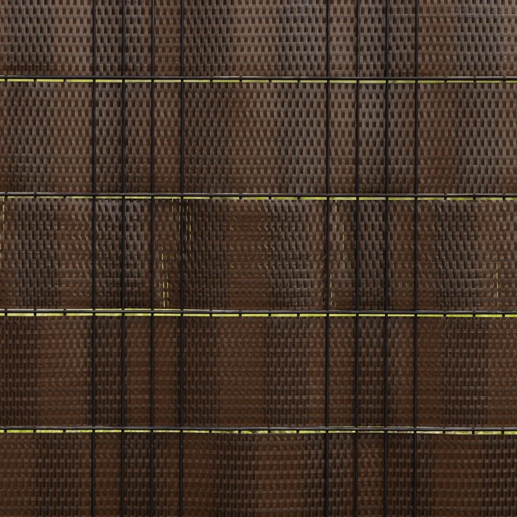 Schermi da Balcone 10 pz Marrone e Nero 255x19 cm in Polyrattan 156315