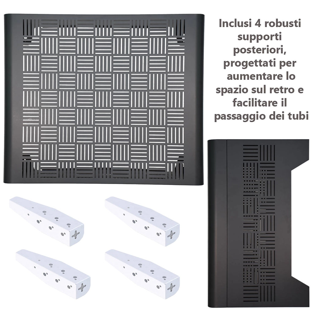 Copri Condizionatore da Esterno Medium 100x54/60x85 cm in Acciaio Zincato Antracite