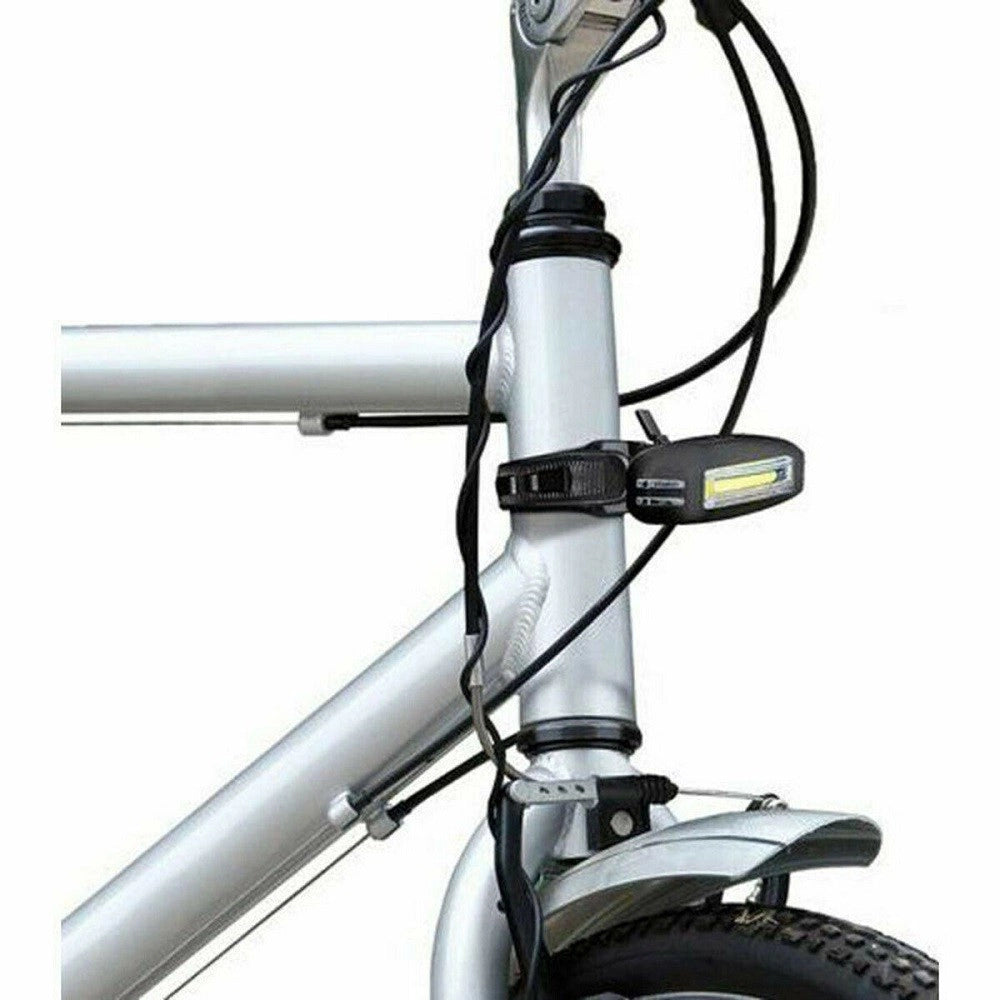 Trade Shop - Luce Anteriore Led Cob Ricaricabile Usb Bici Ciclo Bicicletta Bianco Te-b0086 -