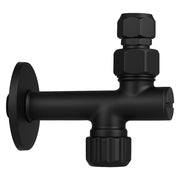RUBINETTO SOTTOLAVABO A VITONE IN OTTONE NERO OPACO CON FILTRO E SNODO - 1/2 - NERO OPACO  - POR