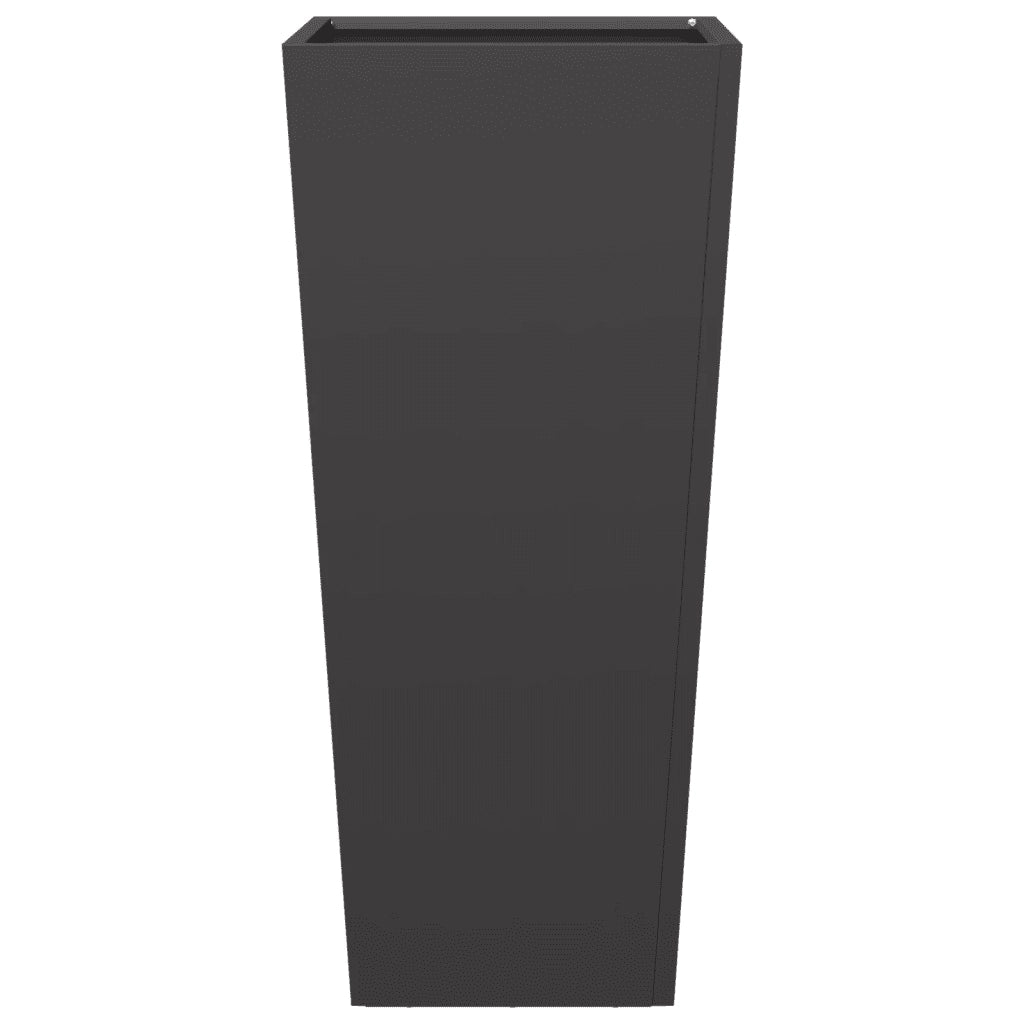 Fioriere da Giardino 2 pz Nere 35x35x75 cm in Acciaio