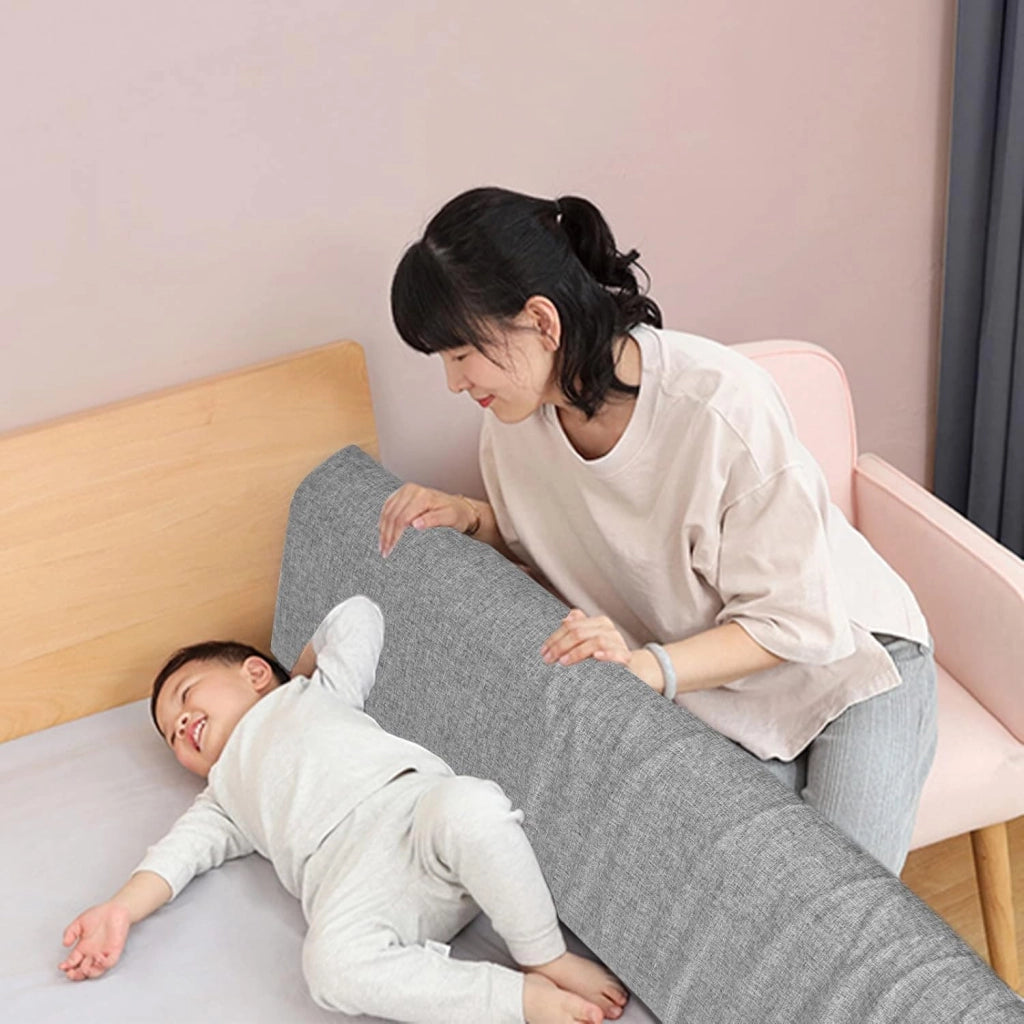 Griglia di protezione per letto, 180 cm, 40 – 60 cm, 5 fori regolabili in altezza, paracolpi flessibile