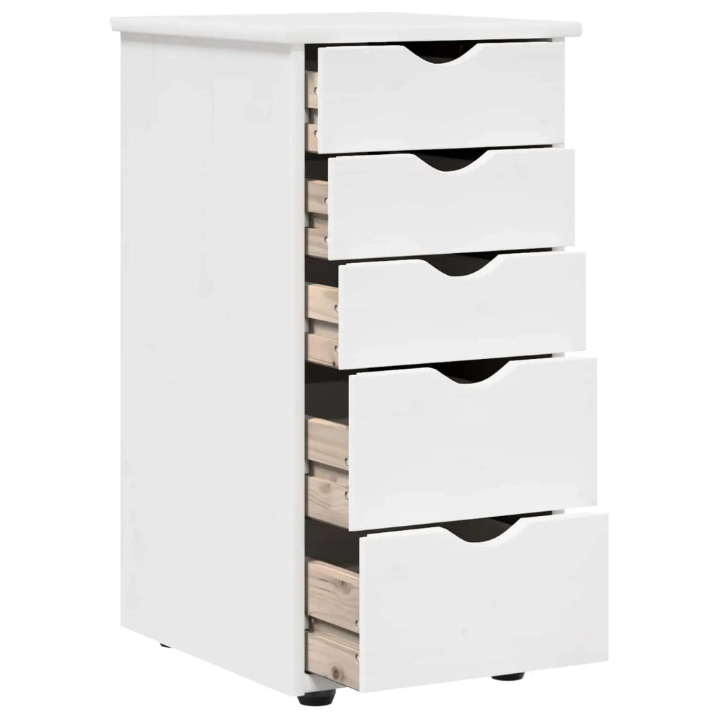 Armadietto Bianco 34 x 39 x 61,5 cm Legno di Pino Massello