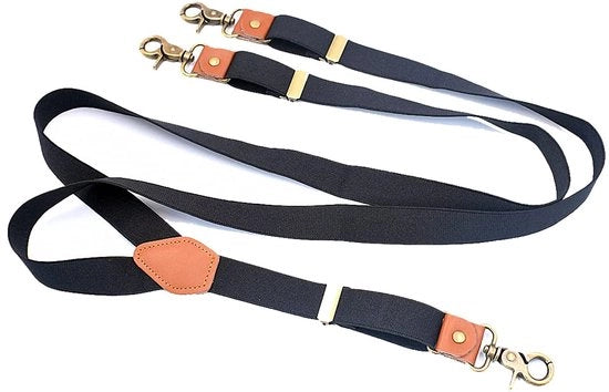 Jarretelle con ganci regolabili, adatte per uomini e donne con schiena a Y, inclusi 3 clips e cinture elastiche regolabili. 110*2 cm.