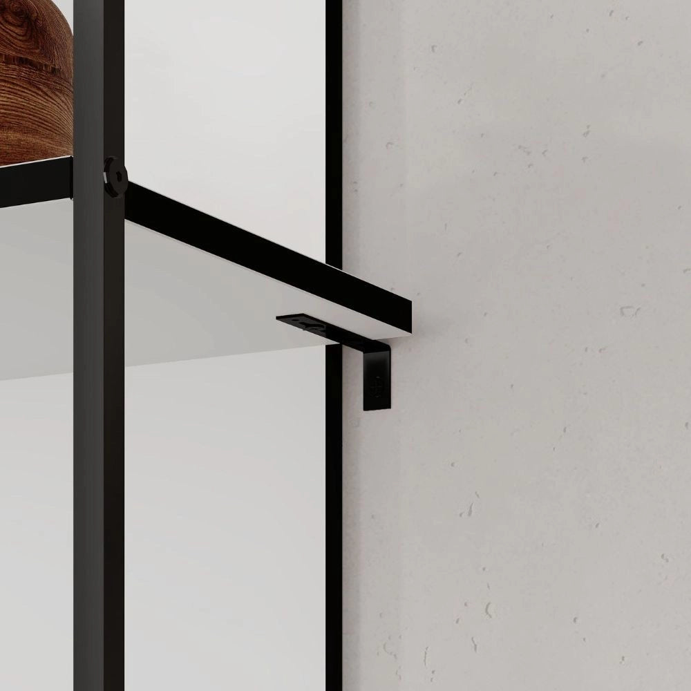 Libreria Archy 5 ripiani colore bianco 53x31.7x180H – Eleganza industriale e spazio funzionale