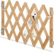 Recinzione per cani estensibile in bambù 345-1085 cm larga 475-60 cm alta - per porta, scala, interna - naturale