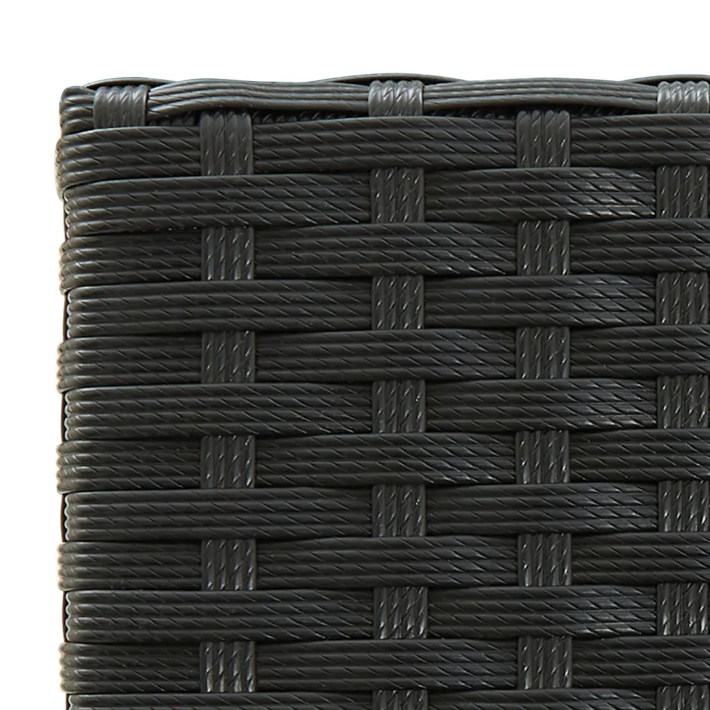 Set Bar da Giardino 5 pz Nero in Polyrattan 3187652