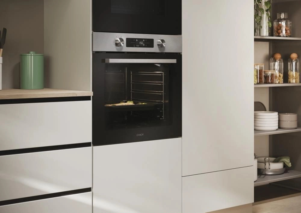 Candy CA6 N5B3EHTX 78 L Nero, Acciaio inox