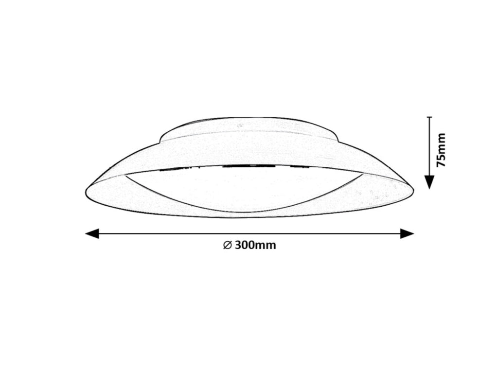 Plafoniera LED moderna tonda nero/oro Ø30 20W Rabalux