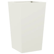 Fioriera | Cassetta per fiori | Vaso da Giardino Bianca 45x45x75 cm in Acciaio