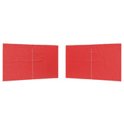 Parete per tenda da festa 2 pz Rosso 400 x 195 cm PE e Acciaio CFW6351831