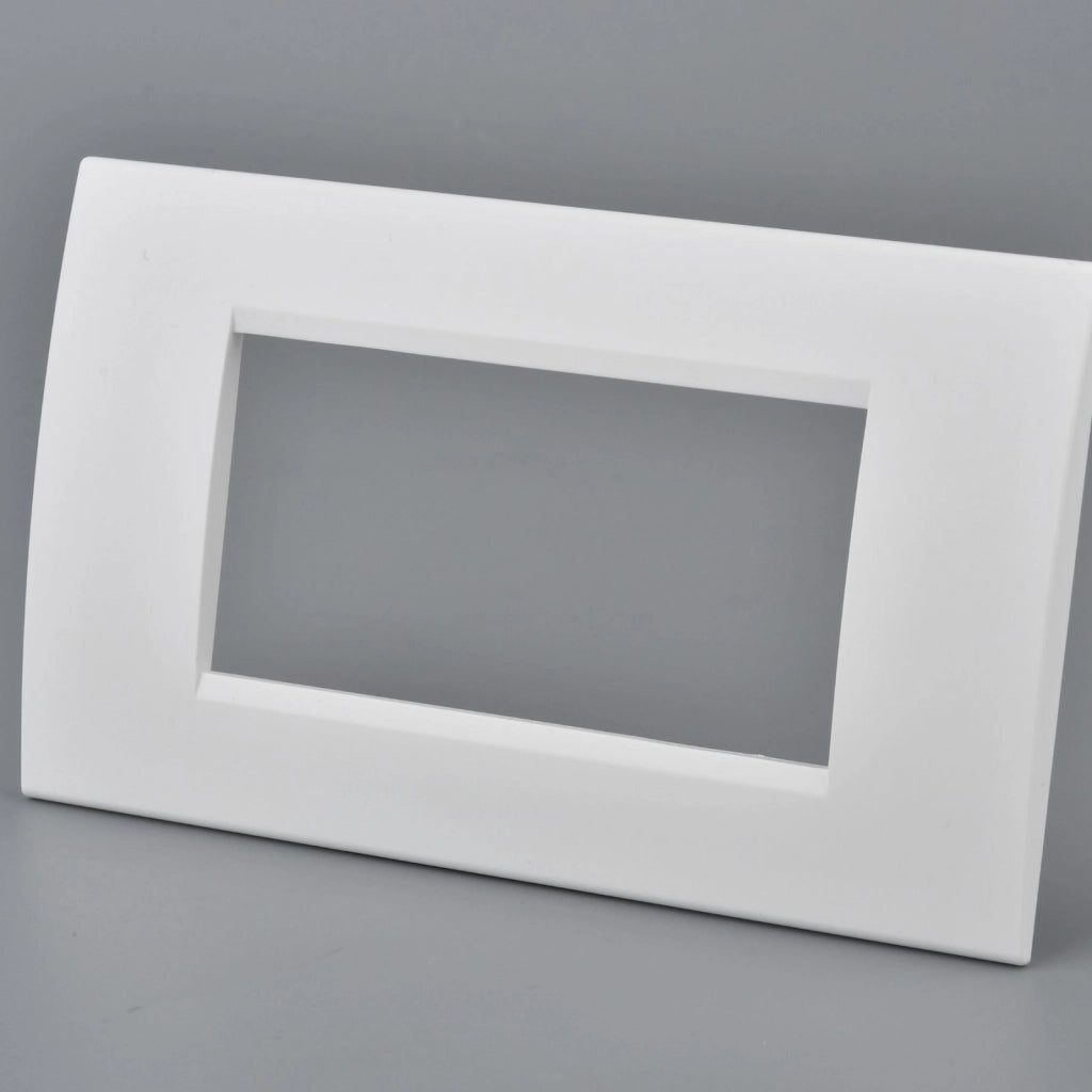 Placca Plastica Quadrata MBL 4M Bianco Compatibile Bticino Living BLN89401