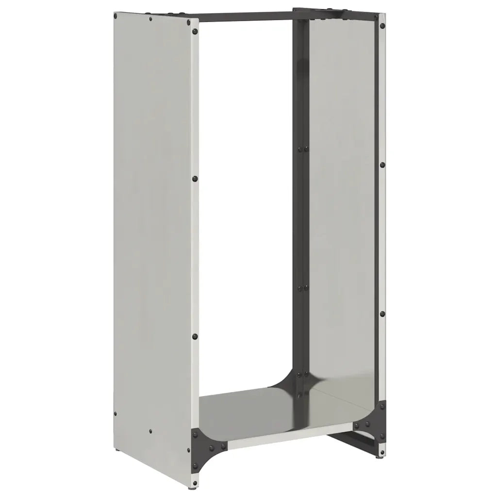 Rastrelliera per Legna da Ardere 40x30x80 cm in Acciaio Inox 864235