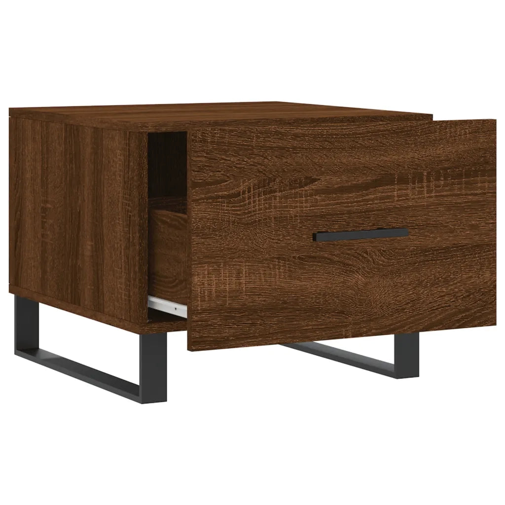 Tavolino da Salotto Rovere Marrone 50x50x40cm Legno Multistrato 829458