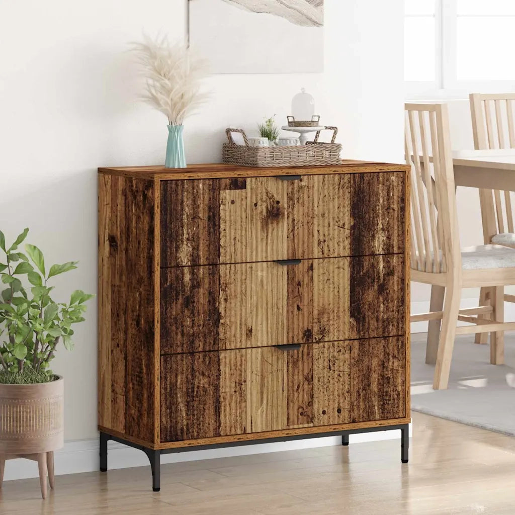Credenza | Madia | Buffet da pranzo | Armadio da pranzo Legno vecchio 79,5 x 33 x 82 cm Legno multistrato