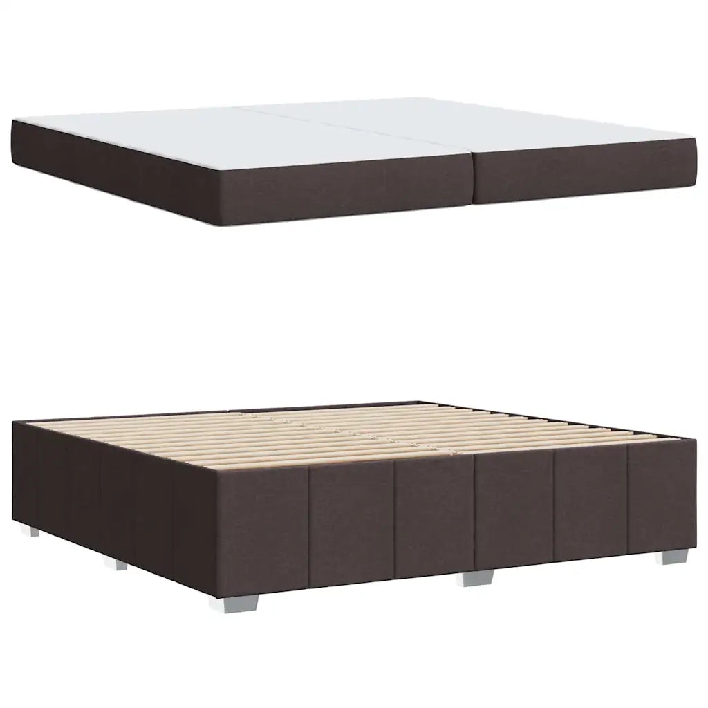 vidaXL Struttura del letto Marrone scuro 200 x 200 cm Tessuto