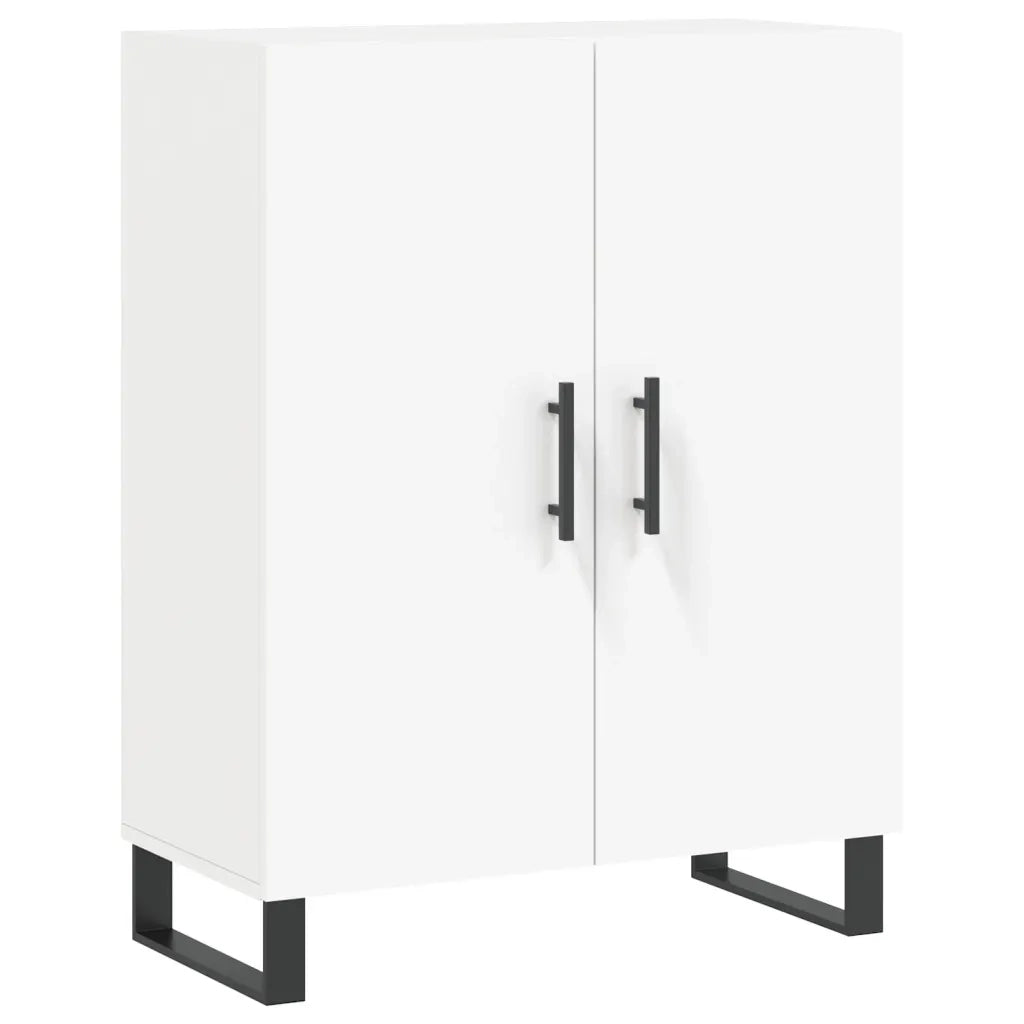 Credenza-Buffet-Armadio da cucina Bianca 69,5x34x180 cm in Legno Multistrato 124371