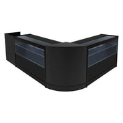 Set Banconi Negozi Nero Phoenix LED C1200 CM60 TB60 con Serrature e Vetrina